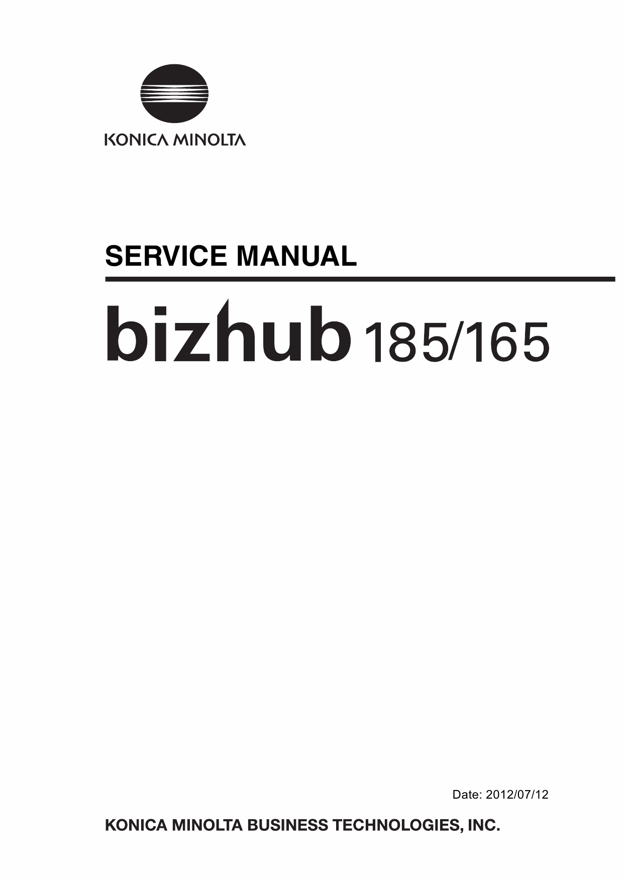 Konica-Minolta bizhub 165 185 Service Manual-1